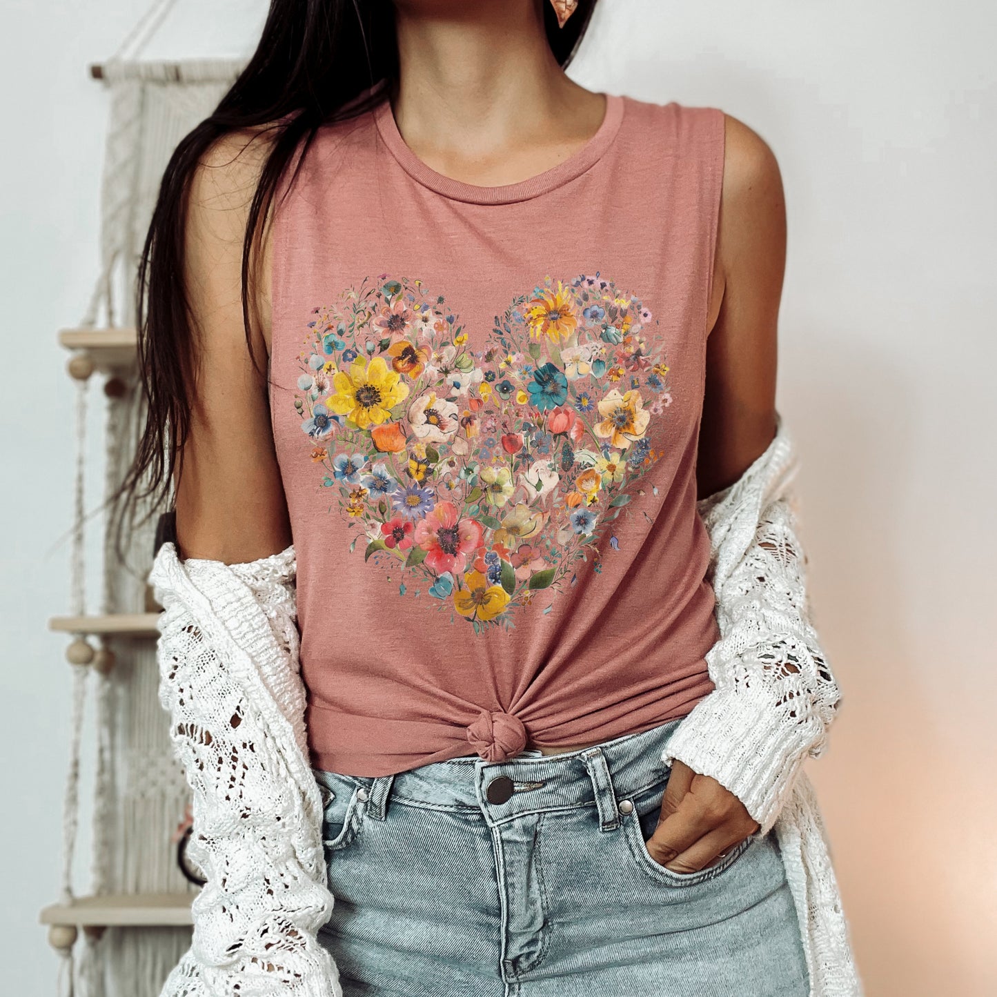 Flower Love - Ladies’ Muscle Tank