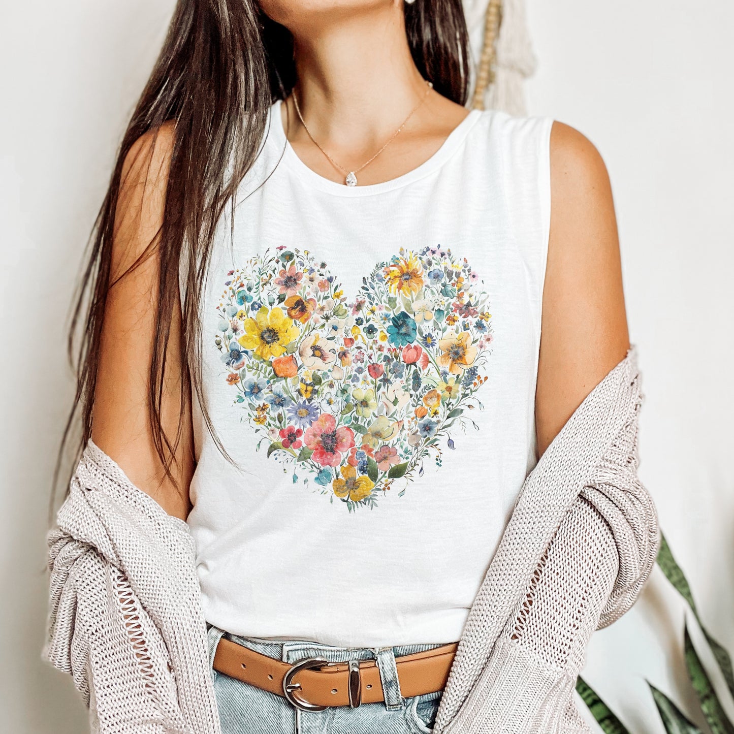 Flower Love - Ladies’ Muscle Tank