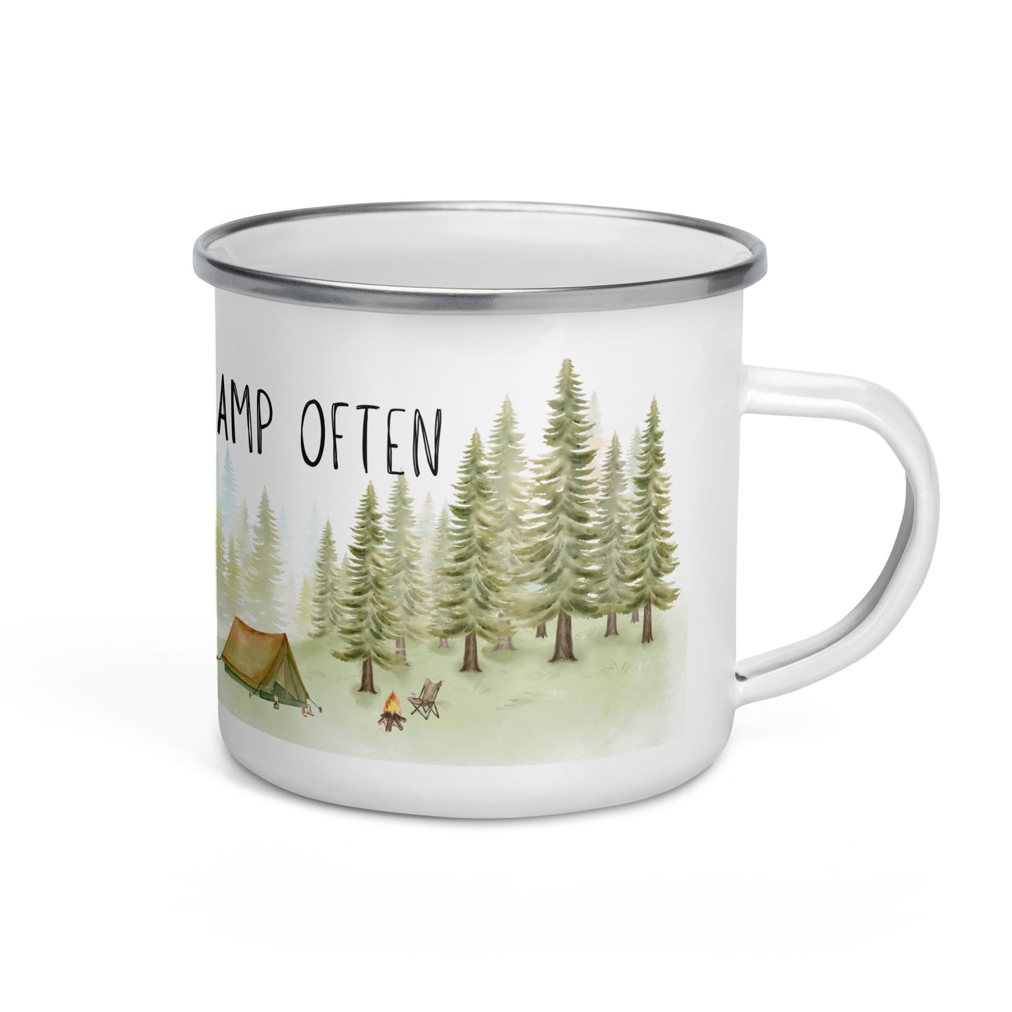 Life is Short, Camp Often Enamel Mug