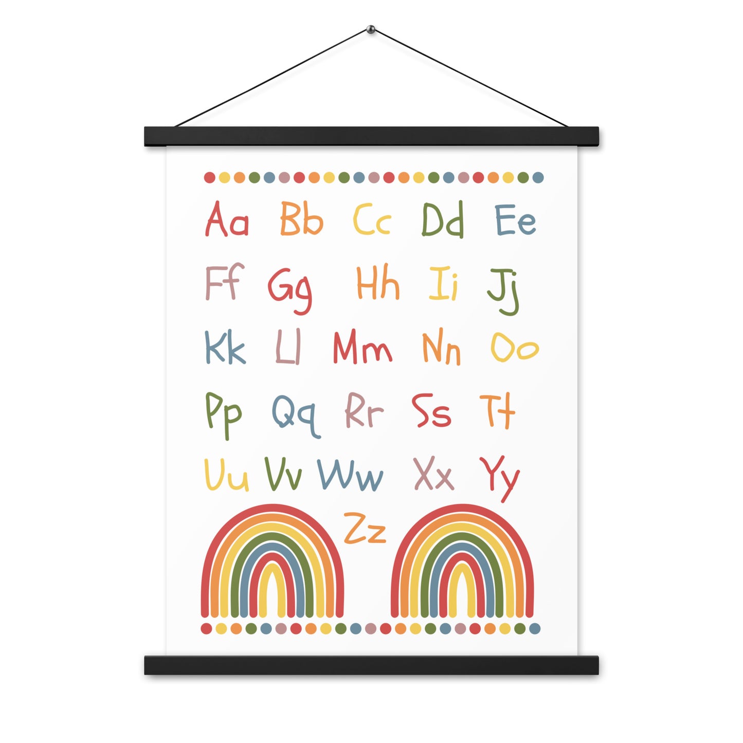 Rainbow ABC's Poster with hangers