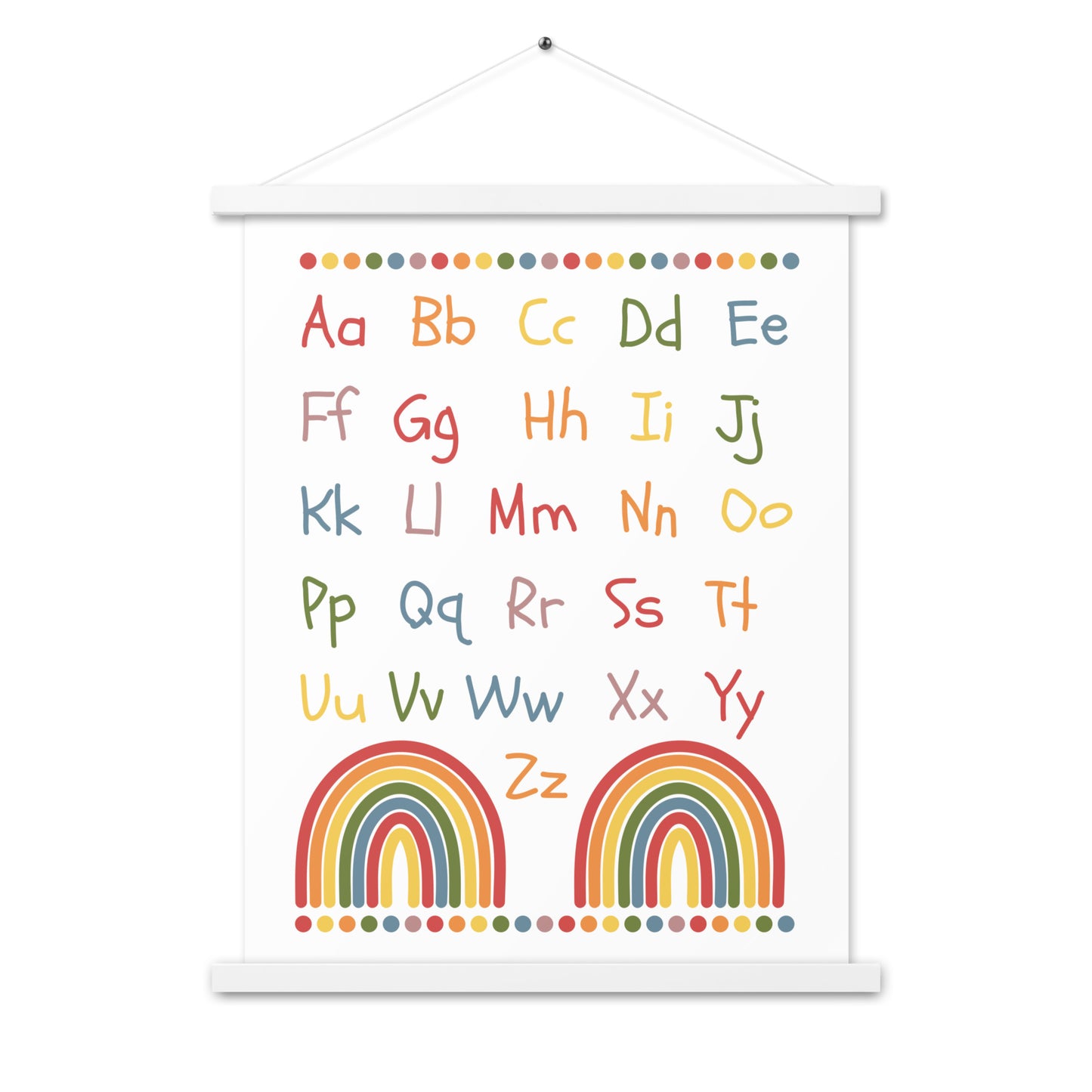 Rainbow ABC's Poster with hangers