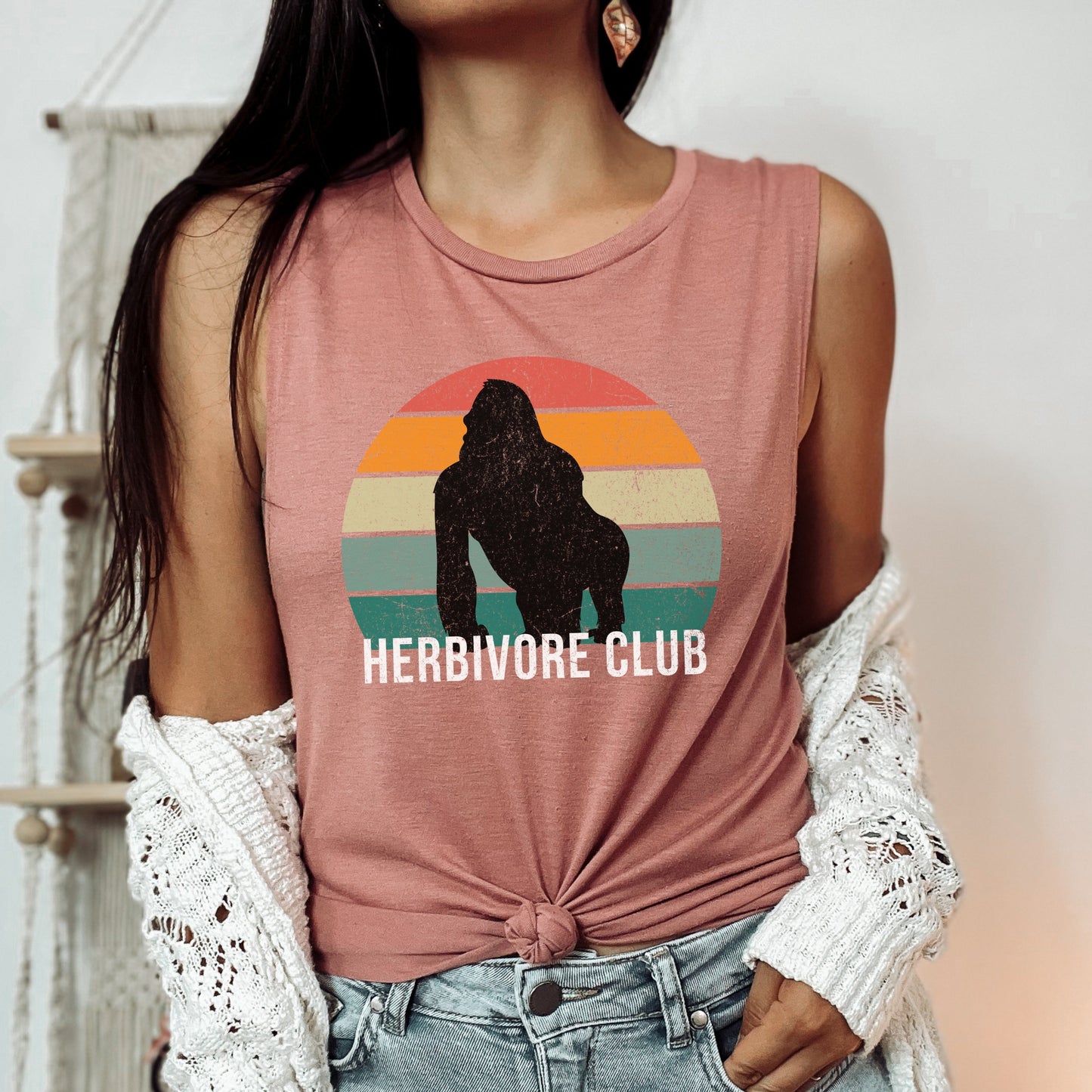 Gorilla "Herbivore Club" - Ladies’ Muscle Tank