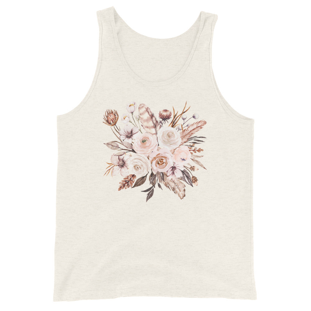 "Vintage Flowers" - Unisex Tank Top