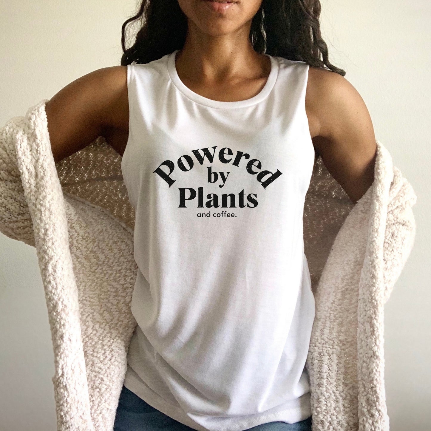 "Powered By Plants" - Ladies’ Muscle Tank