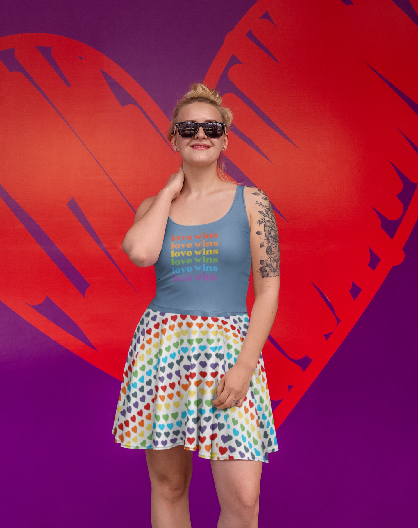 "Love Wins" - Skater Dress