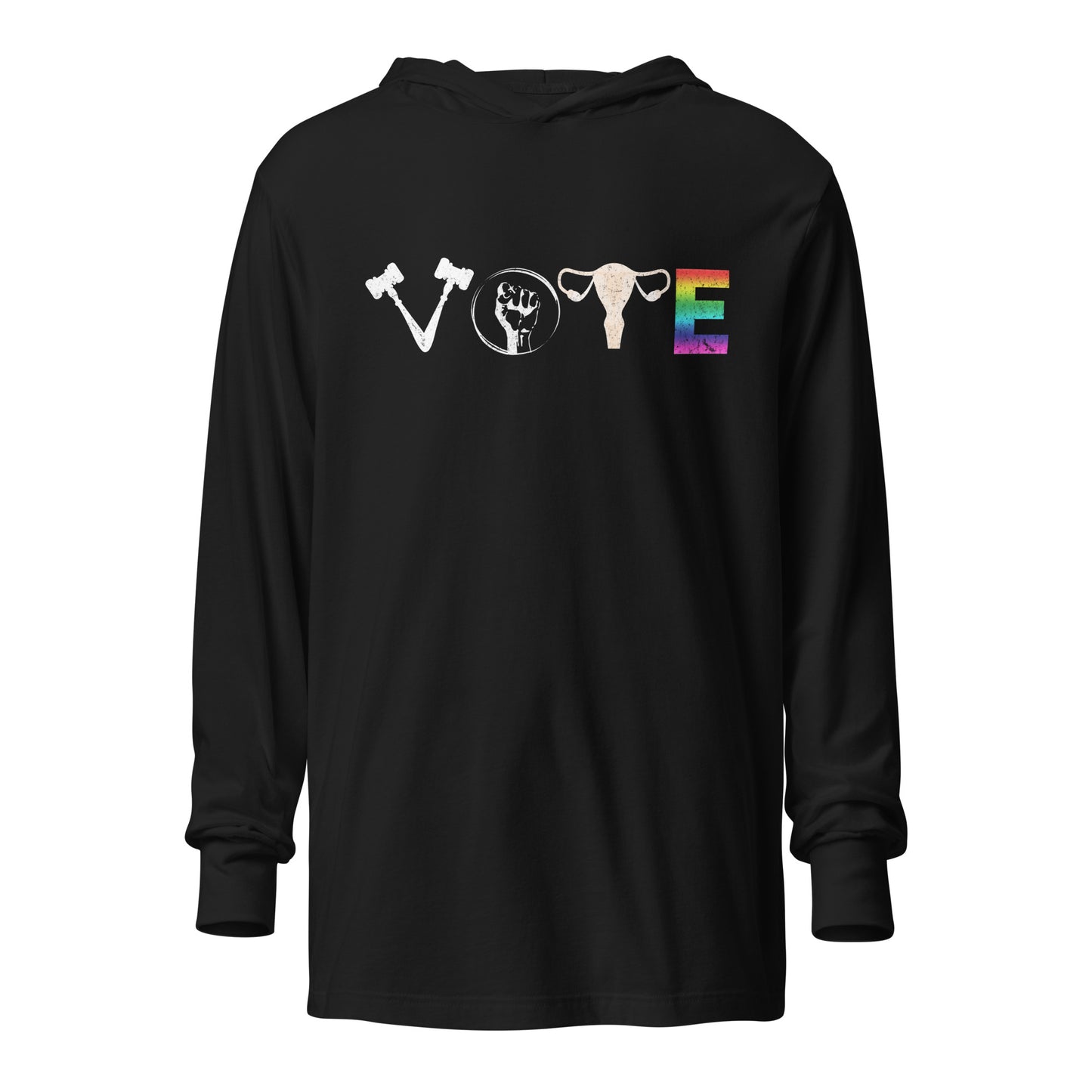 "VOTE" - Hooded long-sleeve tee