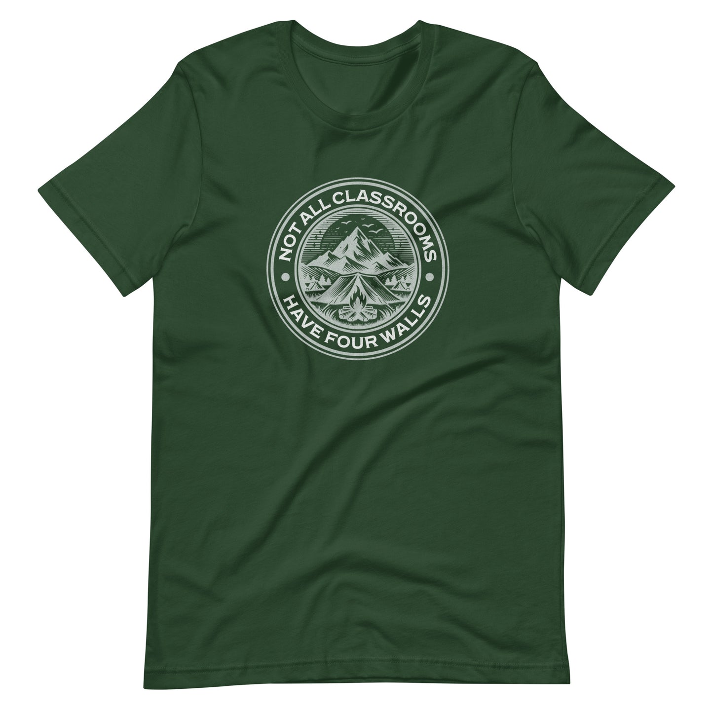 "Not all classrooms have four walls" - Unisex t-shirt