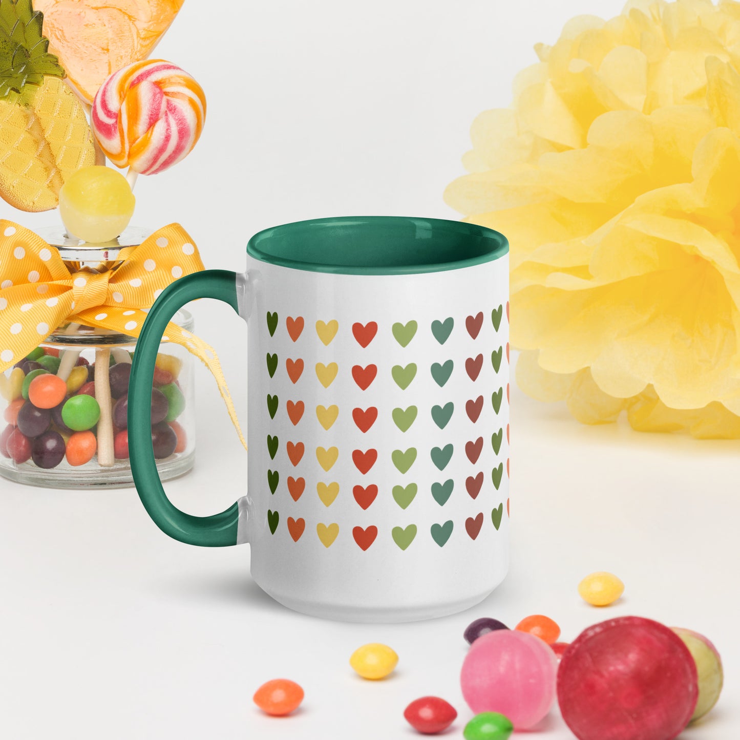 Love Heart Mug with Color Inside