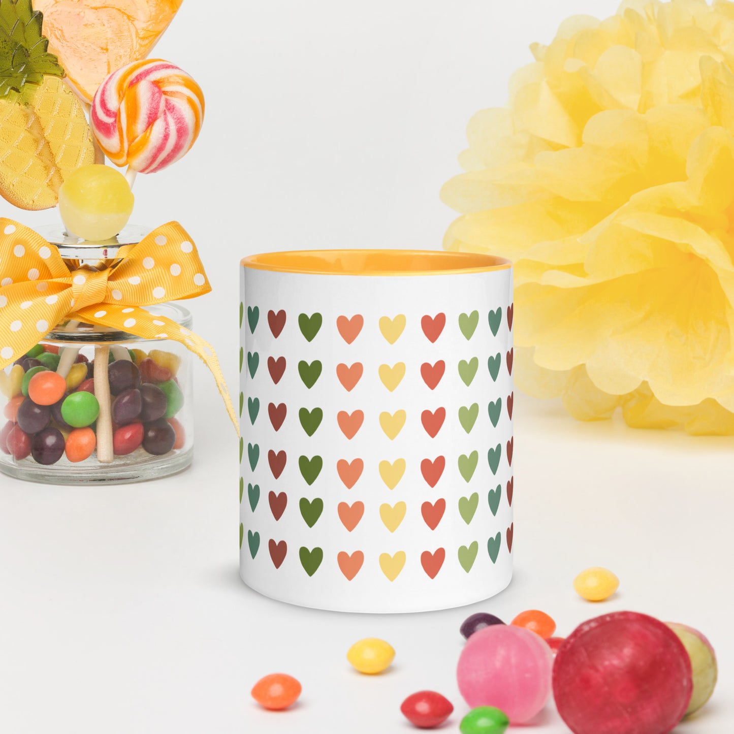Love Heart Mug with Color Inside