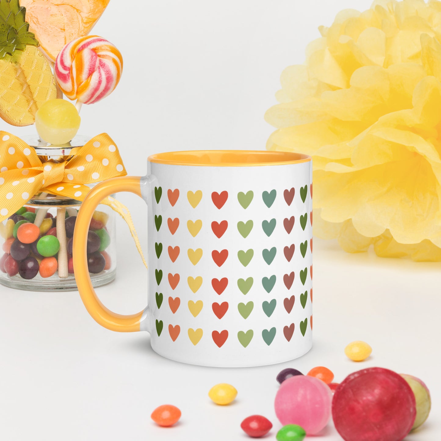 Love Heart Mug with Color Inside