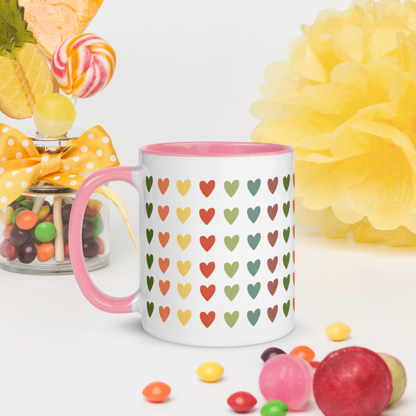 Love Heart Mug with Color Inside