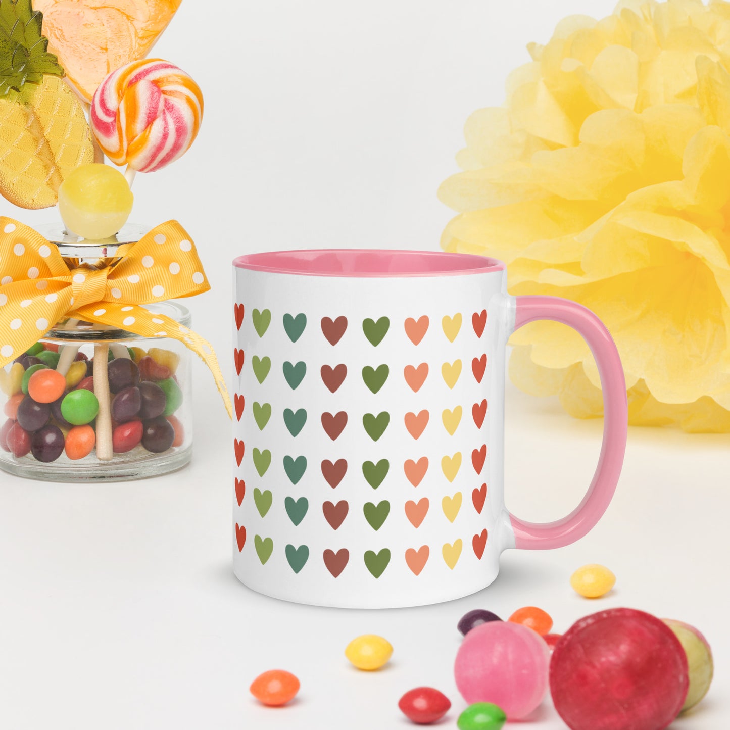 Love Heart Mug with Color Inside