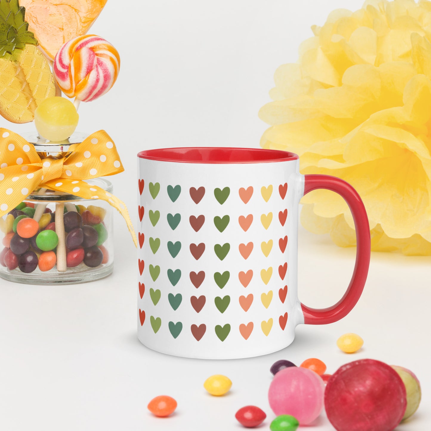 Love Heart Mug with Color Inside