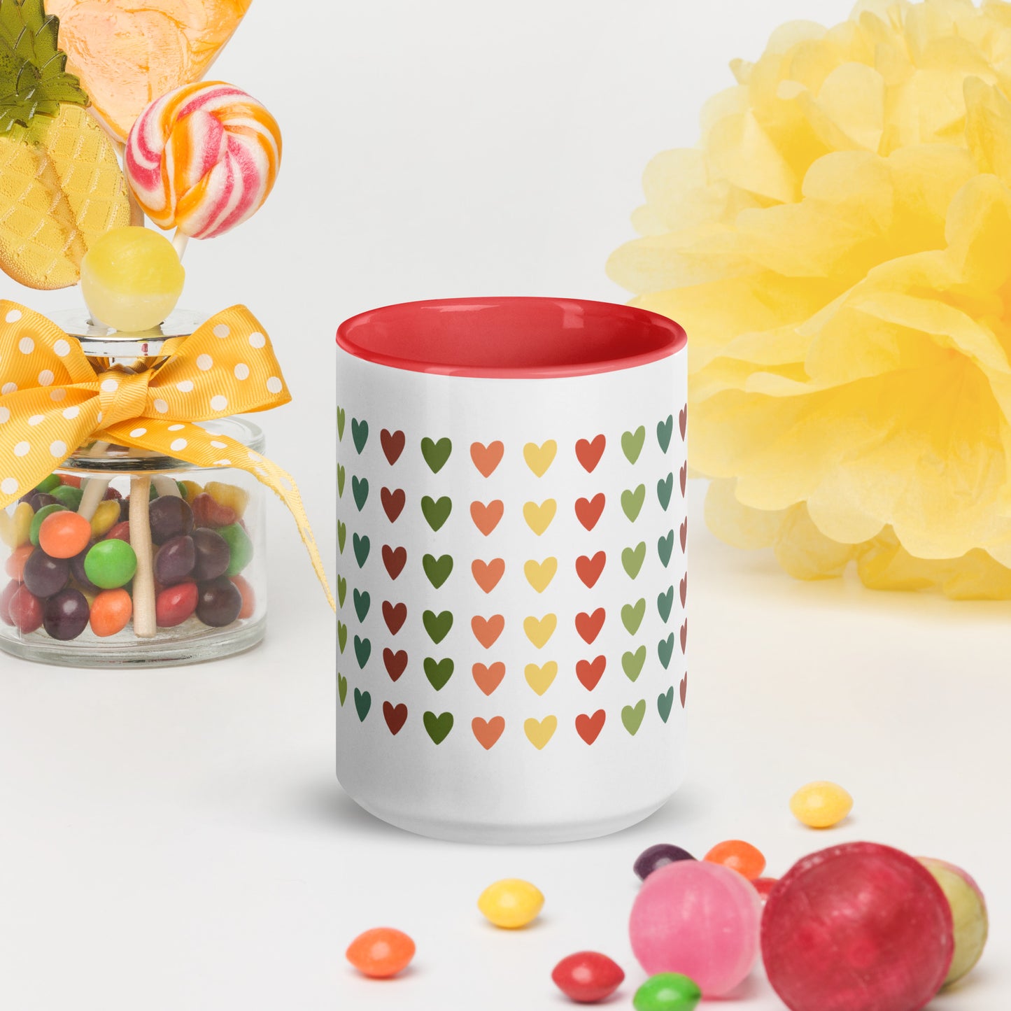 Love Heart Mug with Color Inside