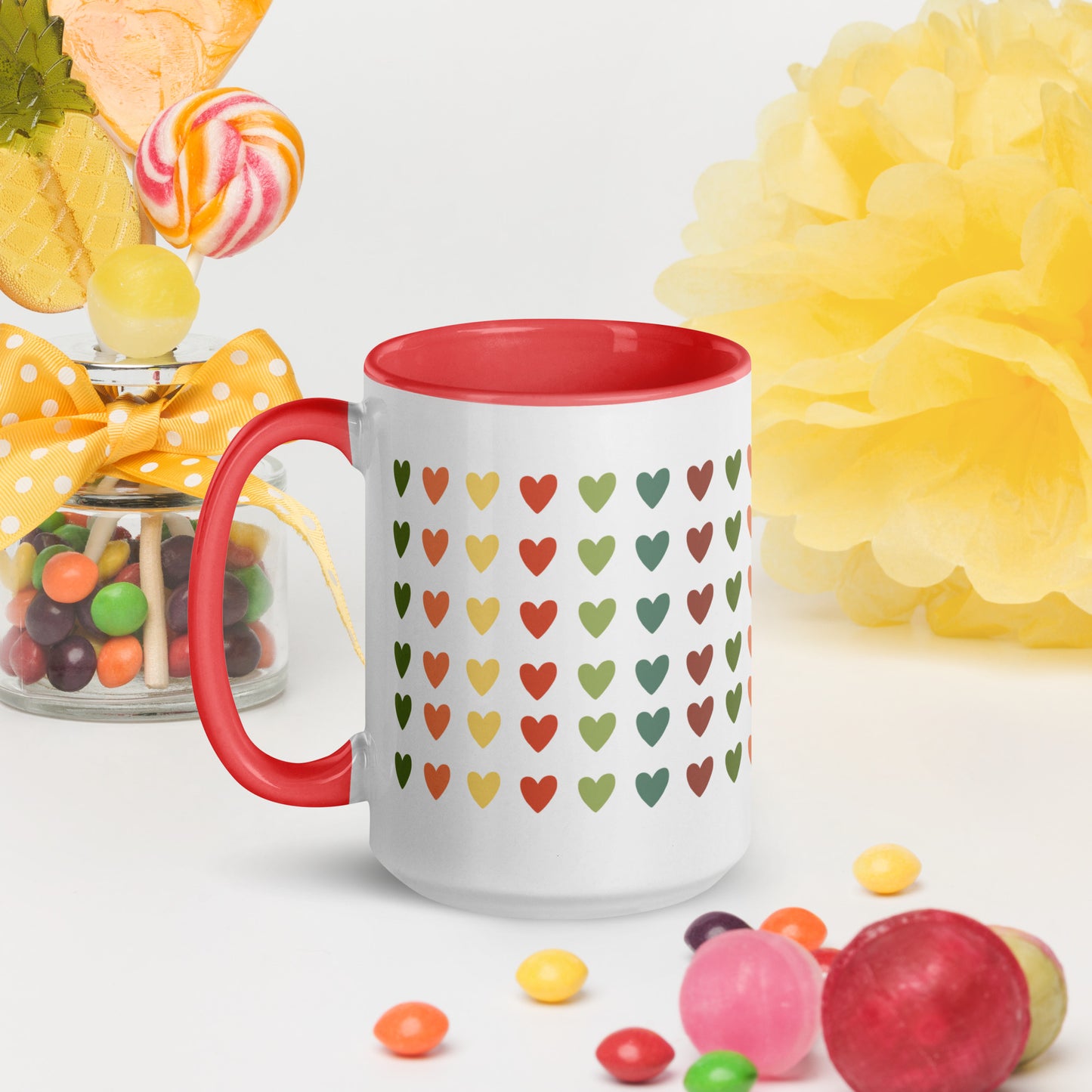 Love Heart Mug with Color Inside