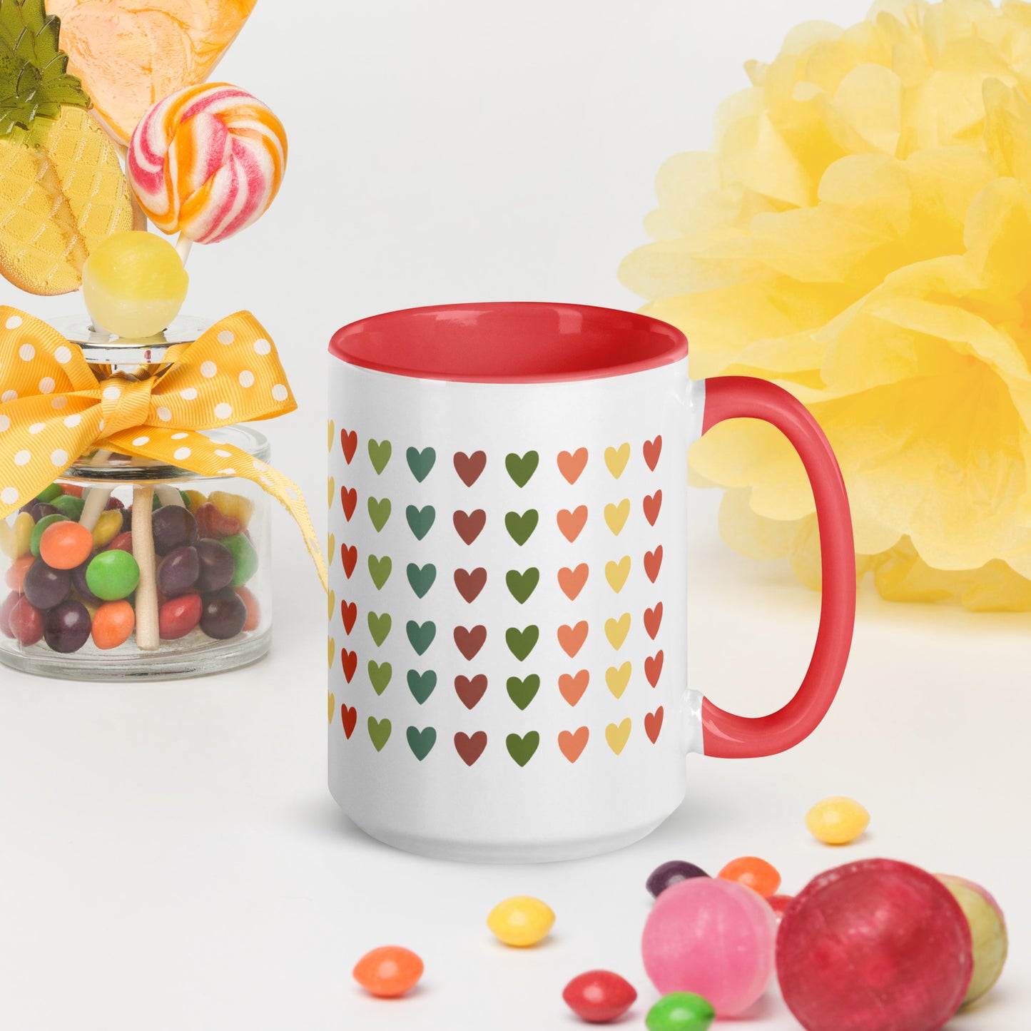 Love Heart Mug with Color Inside