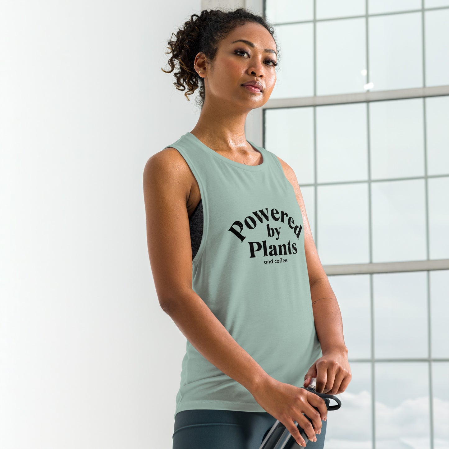 "Powered By Plants" - Ladies’ Muscle Tank