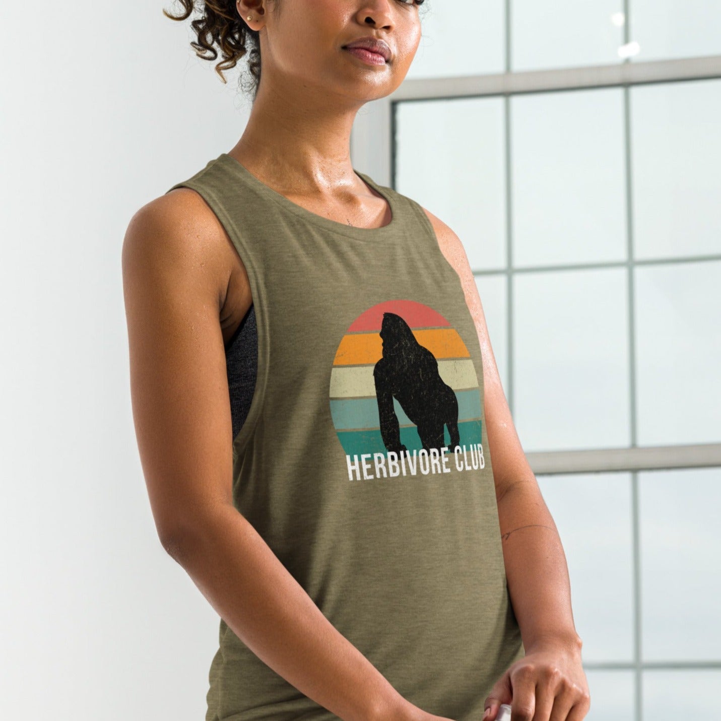 Gorilla "Herbivore Club" - Ladies’ Muscle Tank