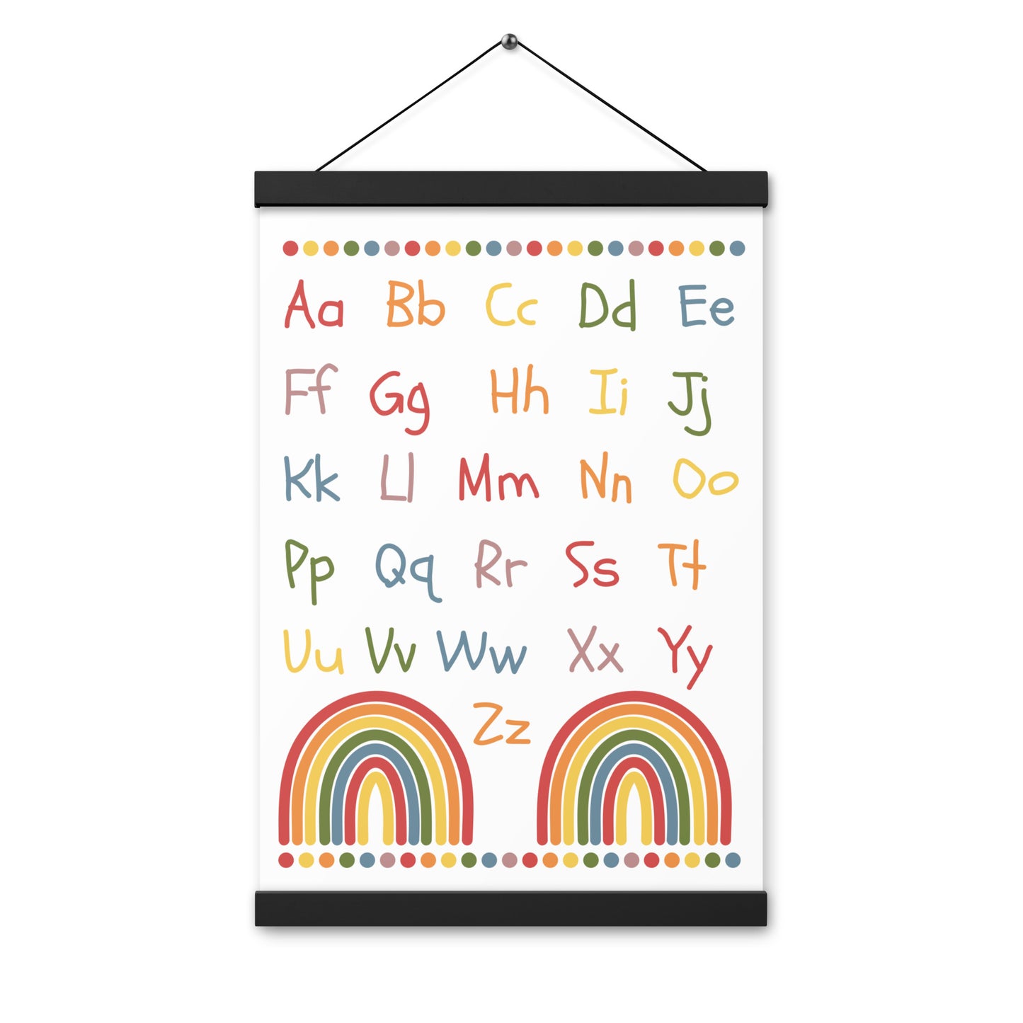 Rainbow ABC's Poster with hangers