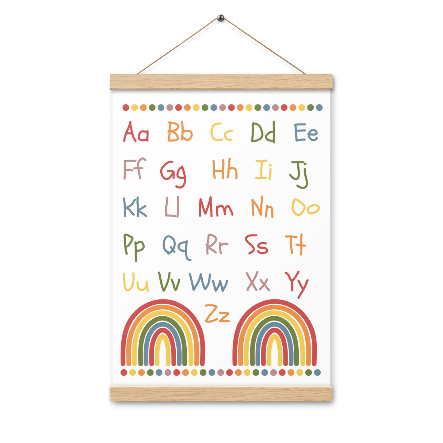 Rainbow ABC's Poster with hangers