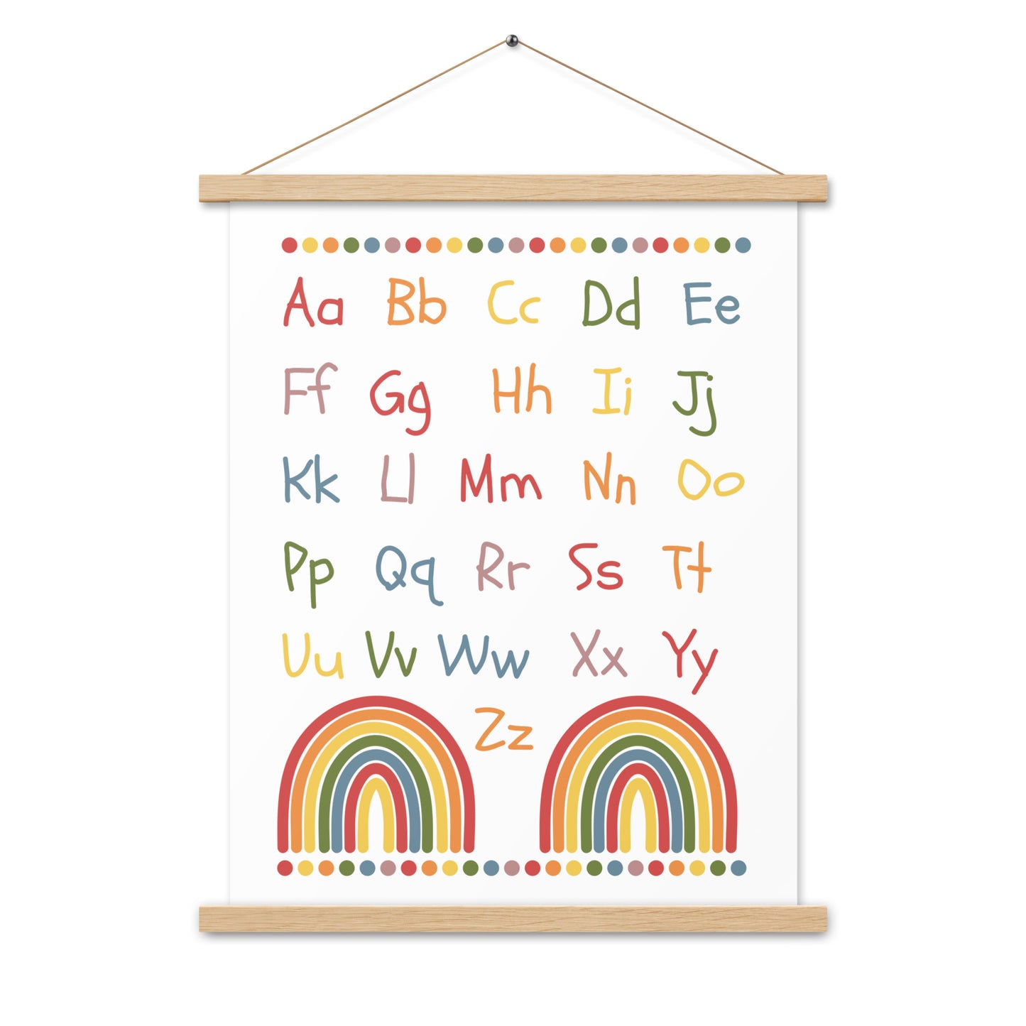 Rainbow ABC's Poster with hangers