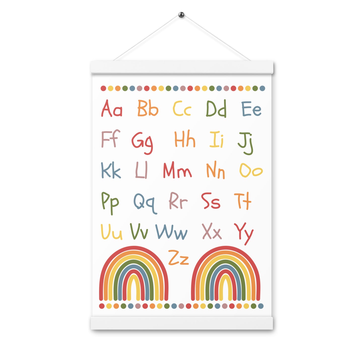 Rainbow ABC's Poster with hangers