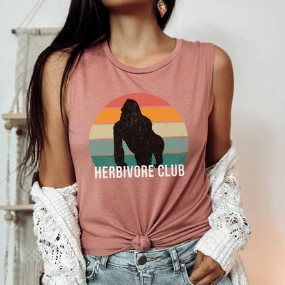 Gorilla "Herbivore Club" - Ladies’ Muscle Tank