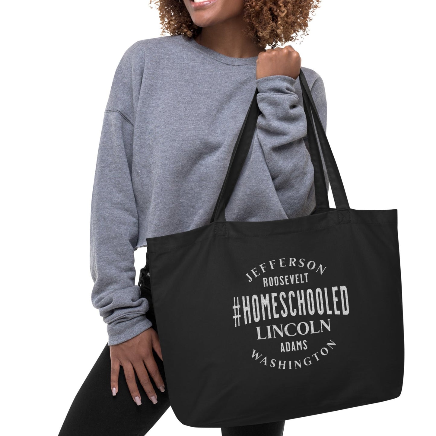 Homeschooled Presidents  - Large organic tote bag