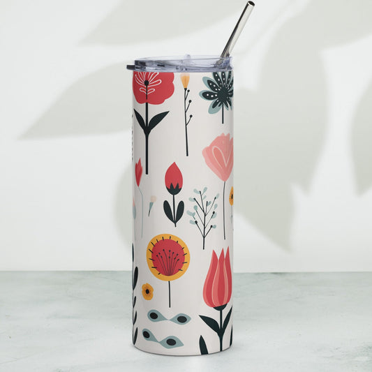 Flower Art Stainless Steel tumbler