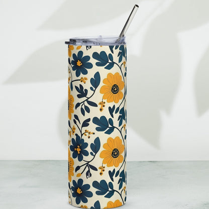 In Bloom stainless steel tumbler