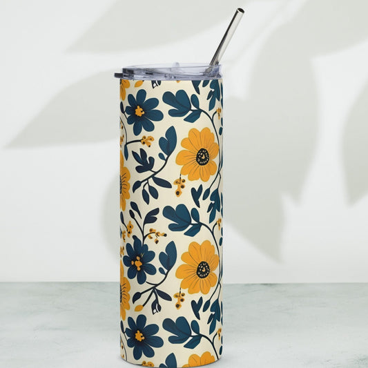 In Bloom stainless steel tumbler