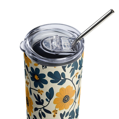 In Bloom stainless steel tumbler