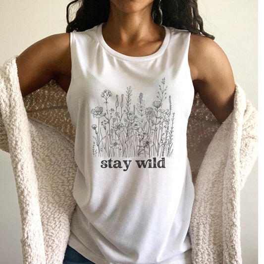 "Stay Wild" - Ladies’ Muscle Tank