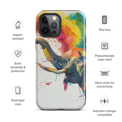 Elephant Rainbow Tough Case for iPhone®