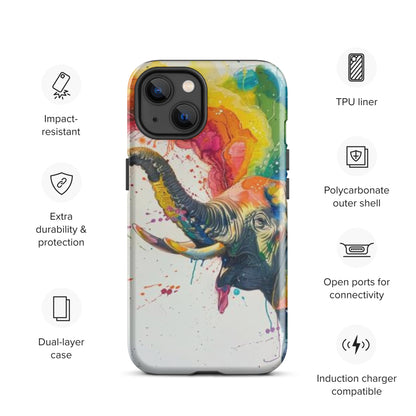 Elephant Rainbow Tough Case for iPhone®