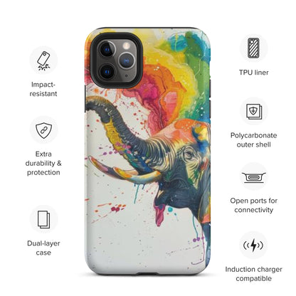 Elephant Rainbow Tough Case for iPhone®