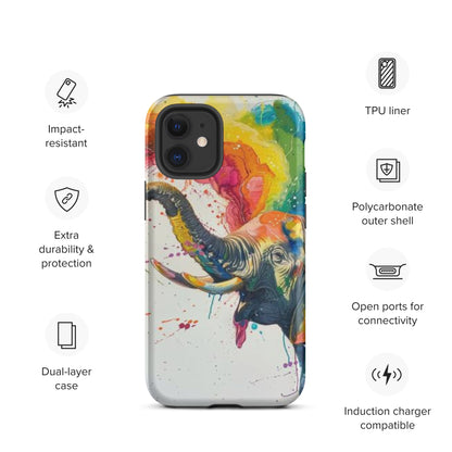 Elephant Rainbow Tough Case for iPhone®