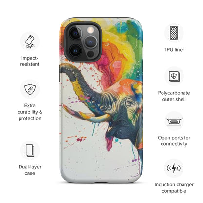 Elephant Rainbow Tough Case for iPhone®