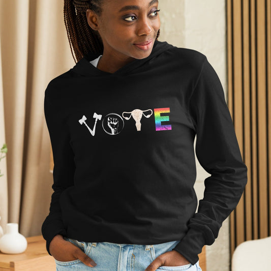 "VOTE" - Hooded long-sleeve tee