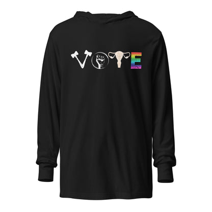 "VOTE" - Hooded long-sleeve tee