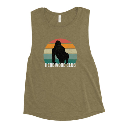 Gorilla "Herbivore Club" - Ladies’ Muscle Tank